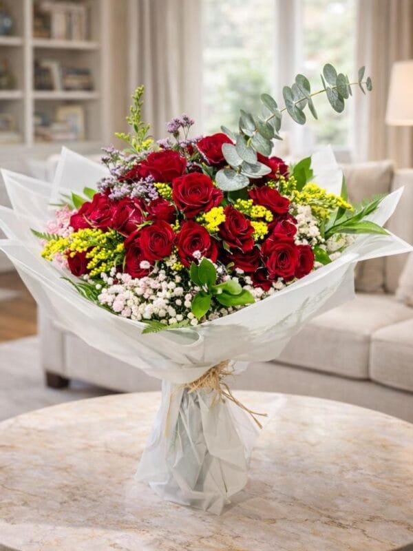 أحمر عشرة غلاف أبيض