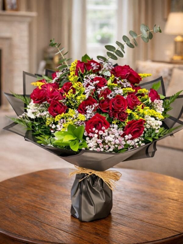 أحمر عشرة غلاف أسود