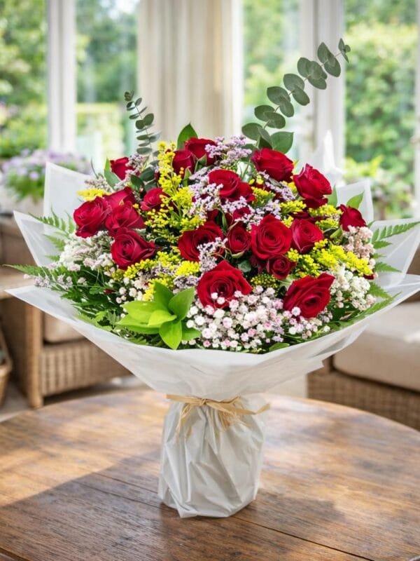 أحمر ثمانية غلاف أبيض