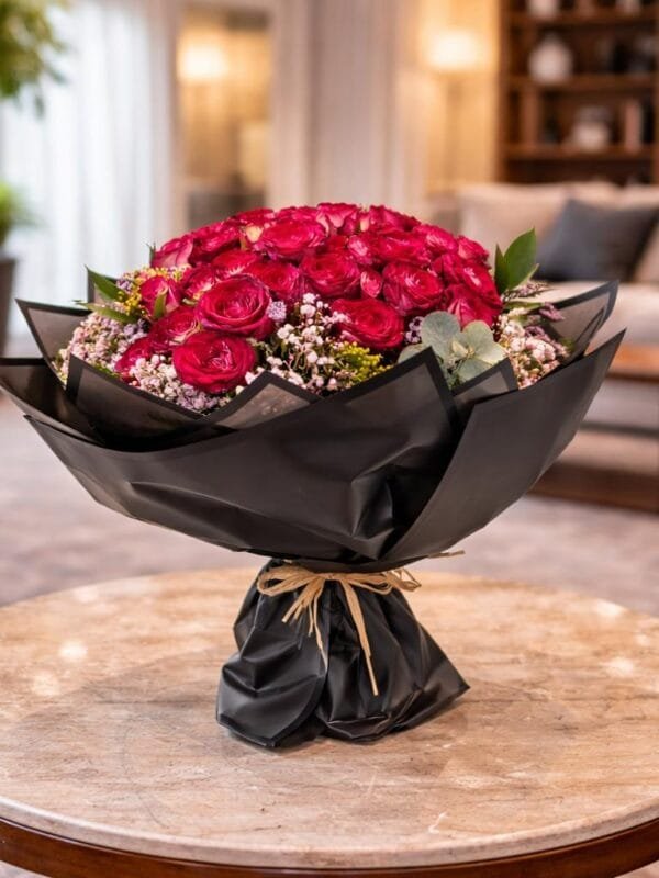 احمر دبل أربعة عشر غلاف اسود