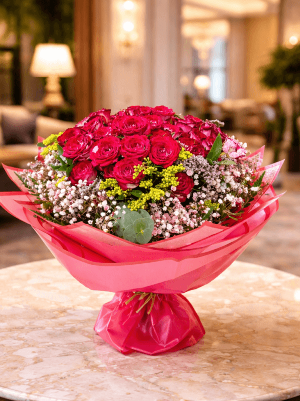 احمر دبل اربعة عشر غلاف احمر