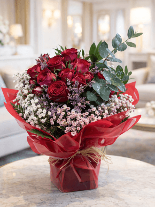 احمر دبل اربعة غلاف احمر