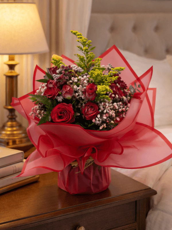 احمر دبل ثلاثة غلاف احمر