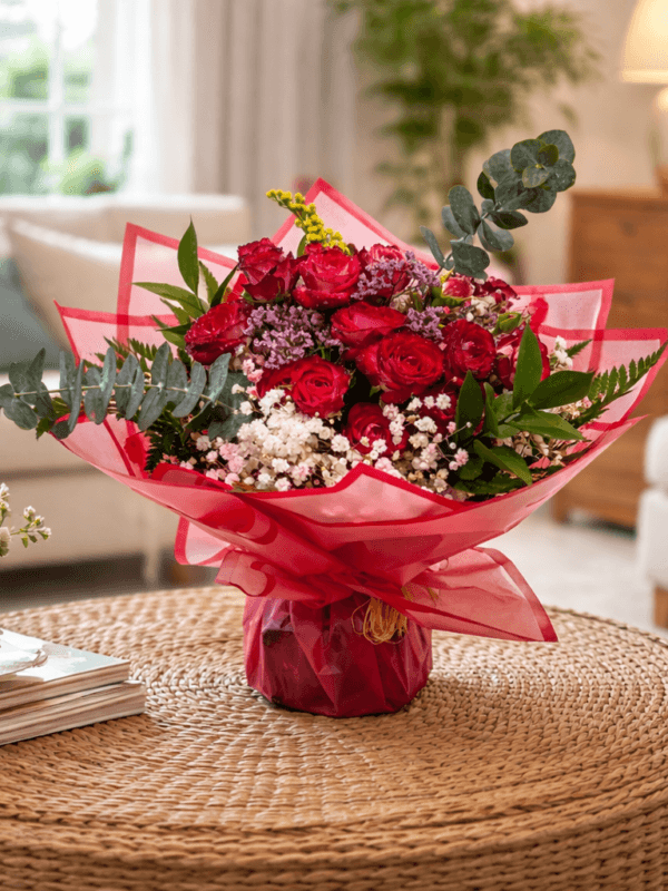 احمر دبل خمسة غلاف احمر