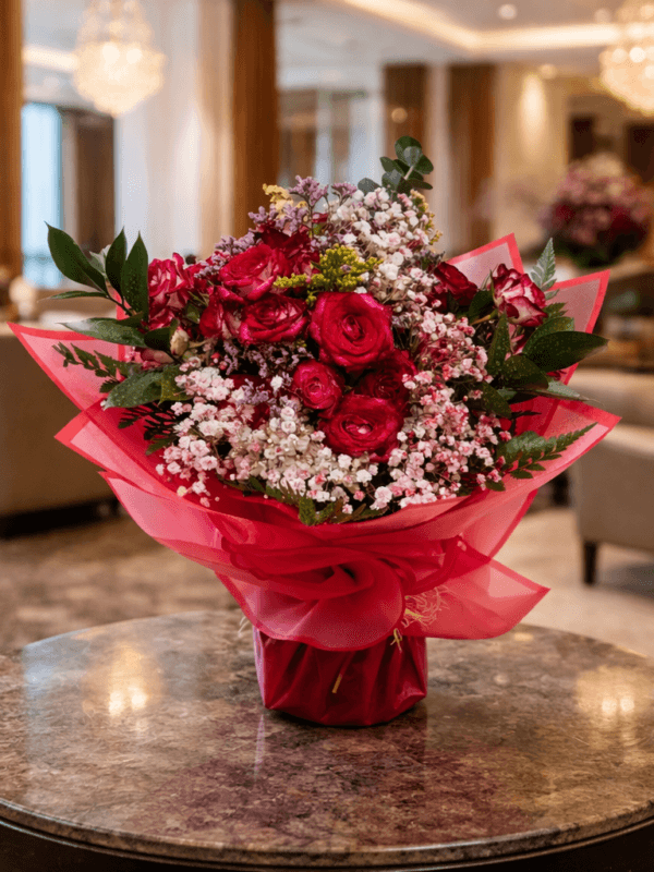 احمر دبل ستة غلاف احمر