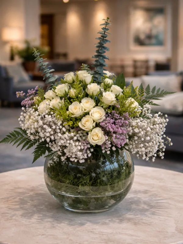 فازة ابيض ثمانية