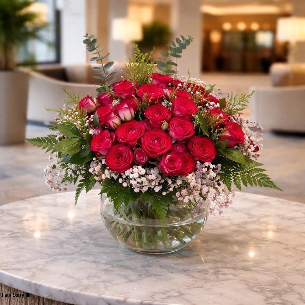 فازة احمر دبل اربعة عشر متجر زهرتي فازة احمر دبل اربعة عشر