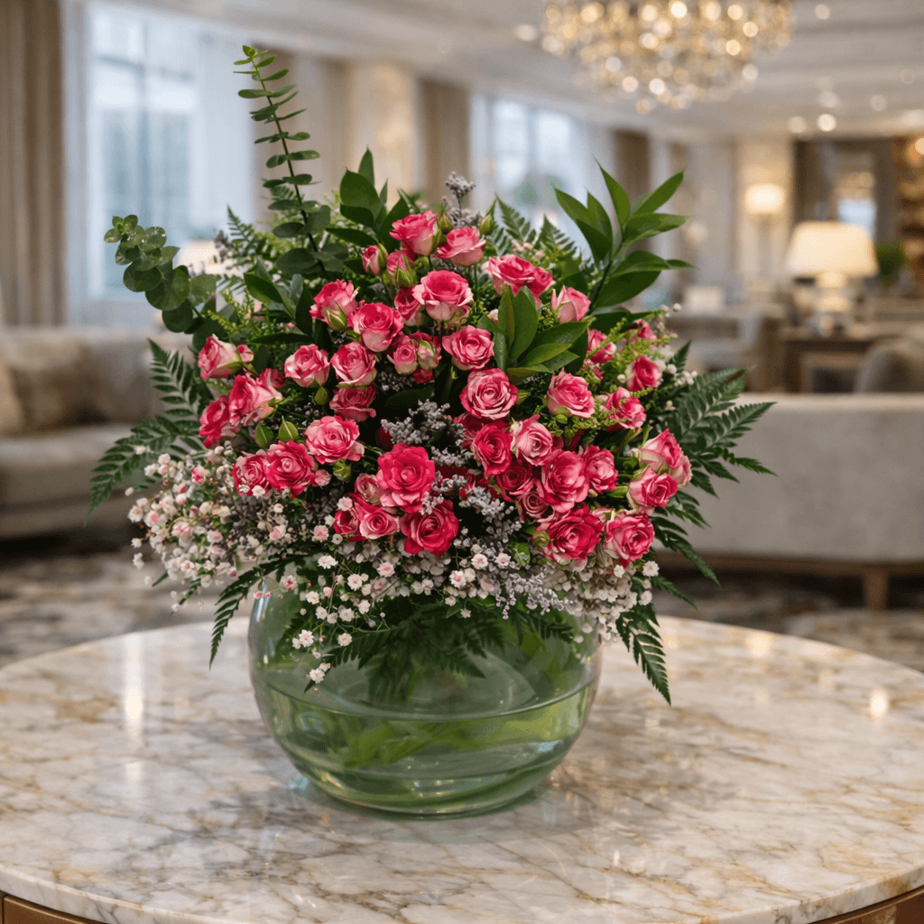 فازة احمر دبل ثمانية متجر زهرتي فازة احمر دبل ثمانية